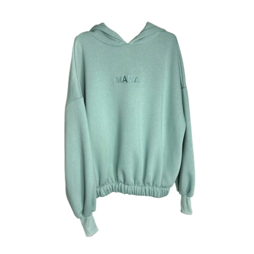 Damen Hoodie Trendy MAMA Aqua