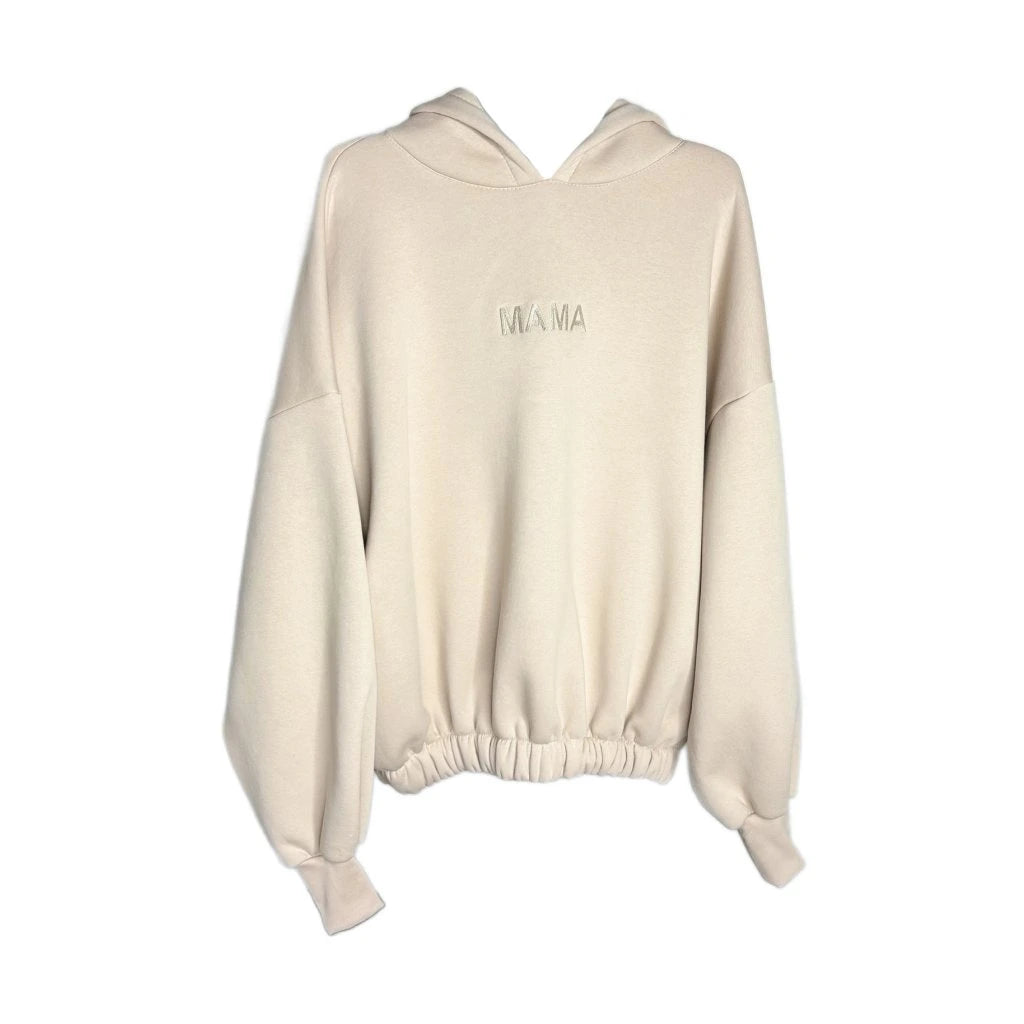 Damen Hoodie Trendy MAMA Beige