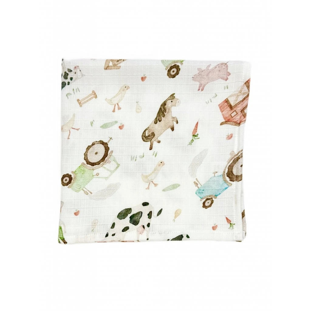 Baumwoll-Musselinwindel 40 x 40 cm Farmer
