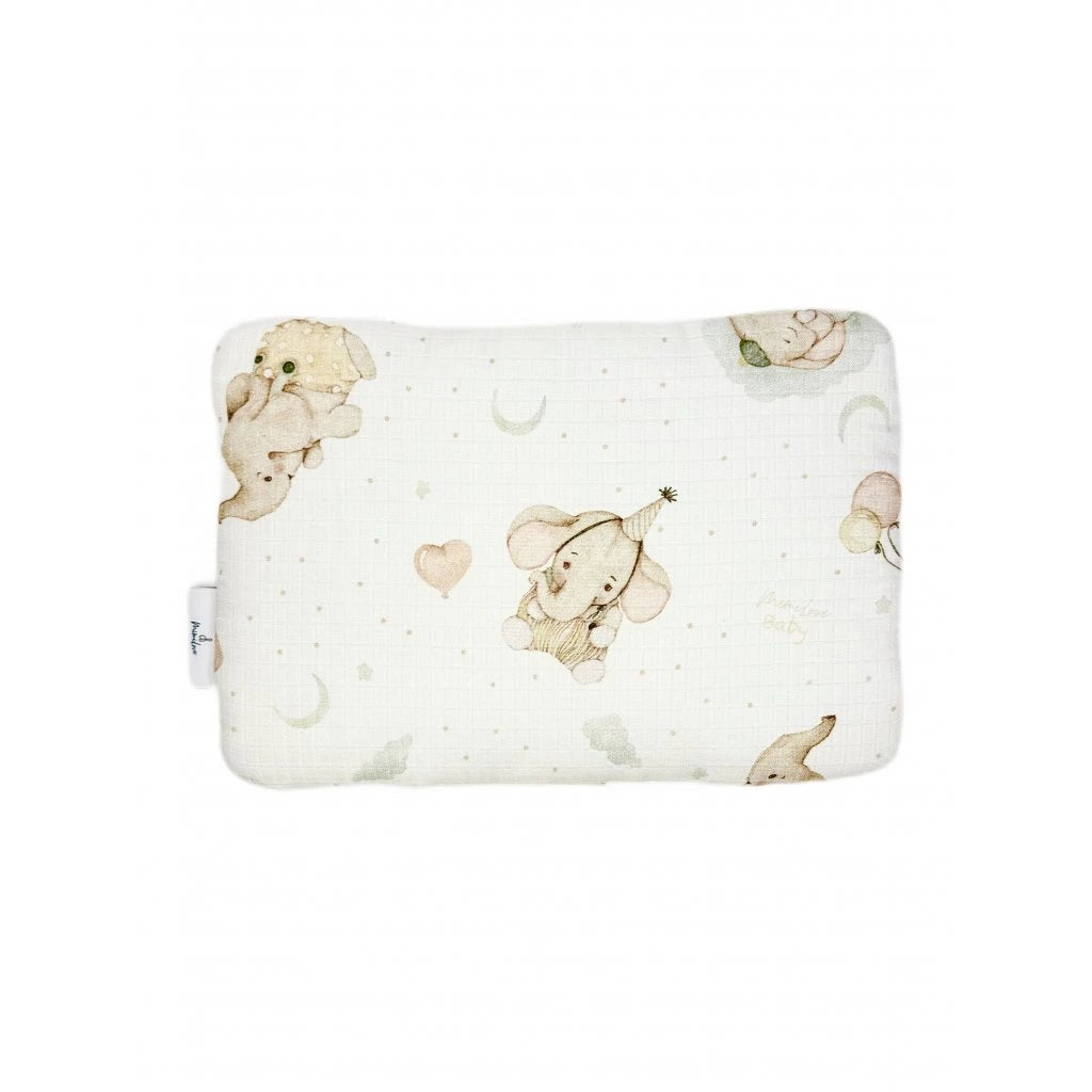 Baumwoll-Musselinkissen Elefanten