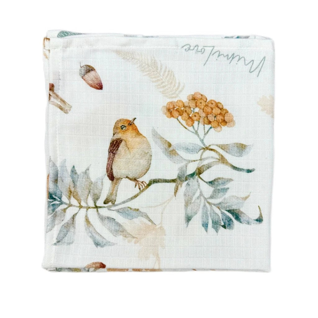 Baumwoll-Musselinwindel 40 x 40 cm Magischer Herbst