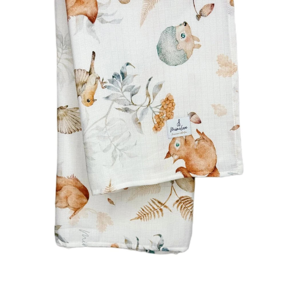 Musselin-Mullwindel 100 x 100 cm Magischer Herbst