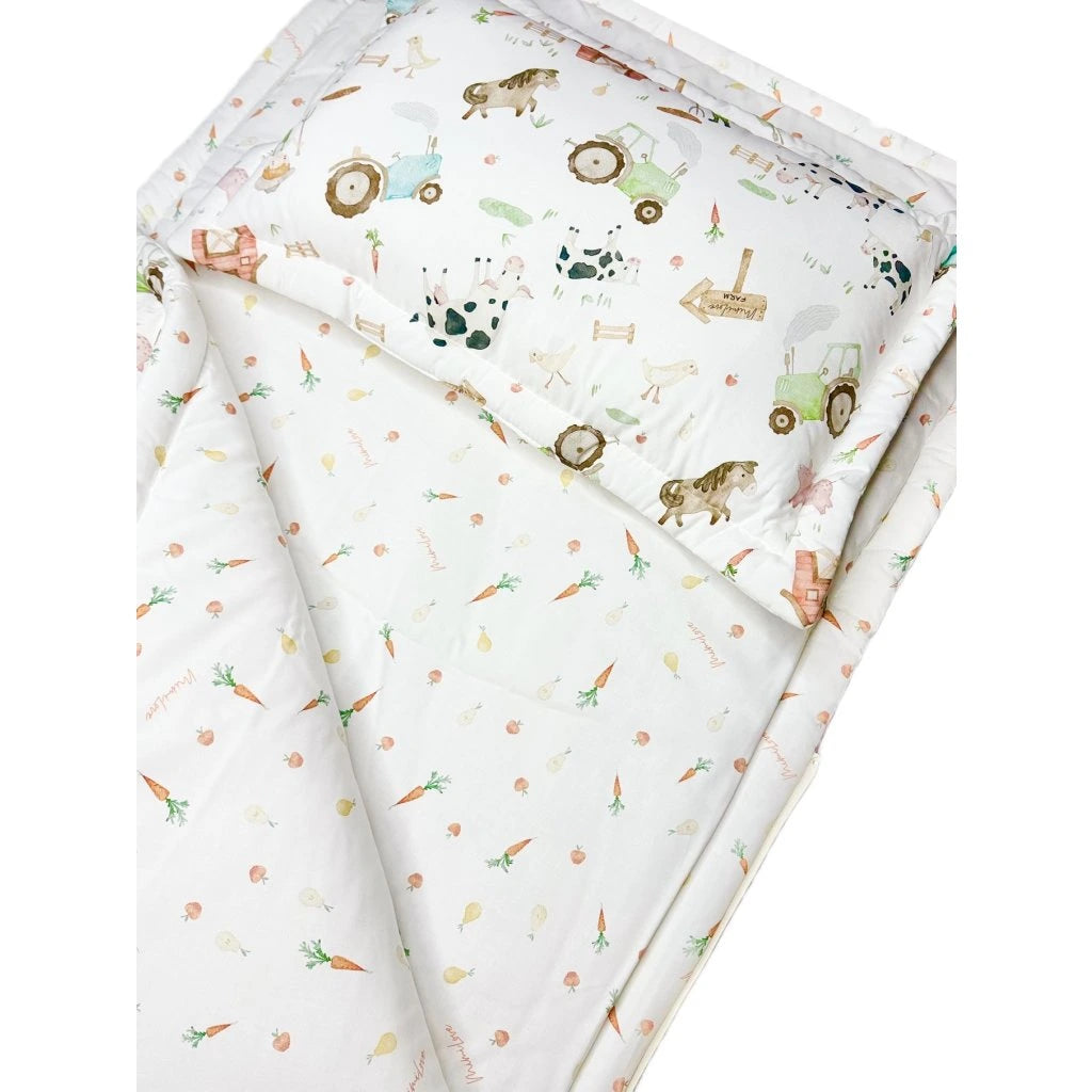 Kleiner weißer Schlafsack „Farmer“