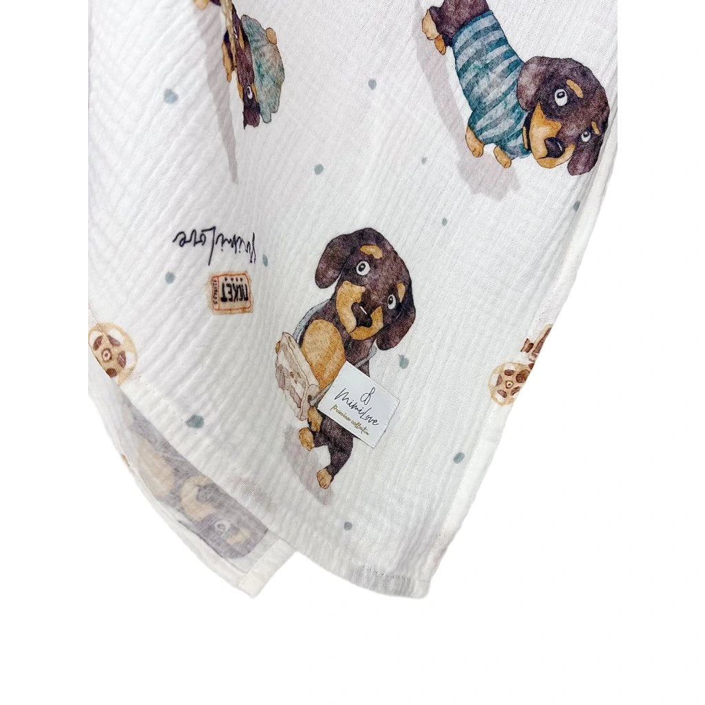 Musselin-Mullwindel 75 x 75 cm Hunde