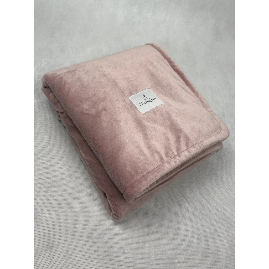Samtige Mikroplüschdecke mit antiallergischer Füllung Puderrosa