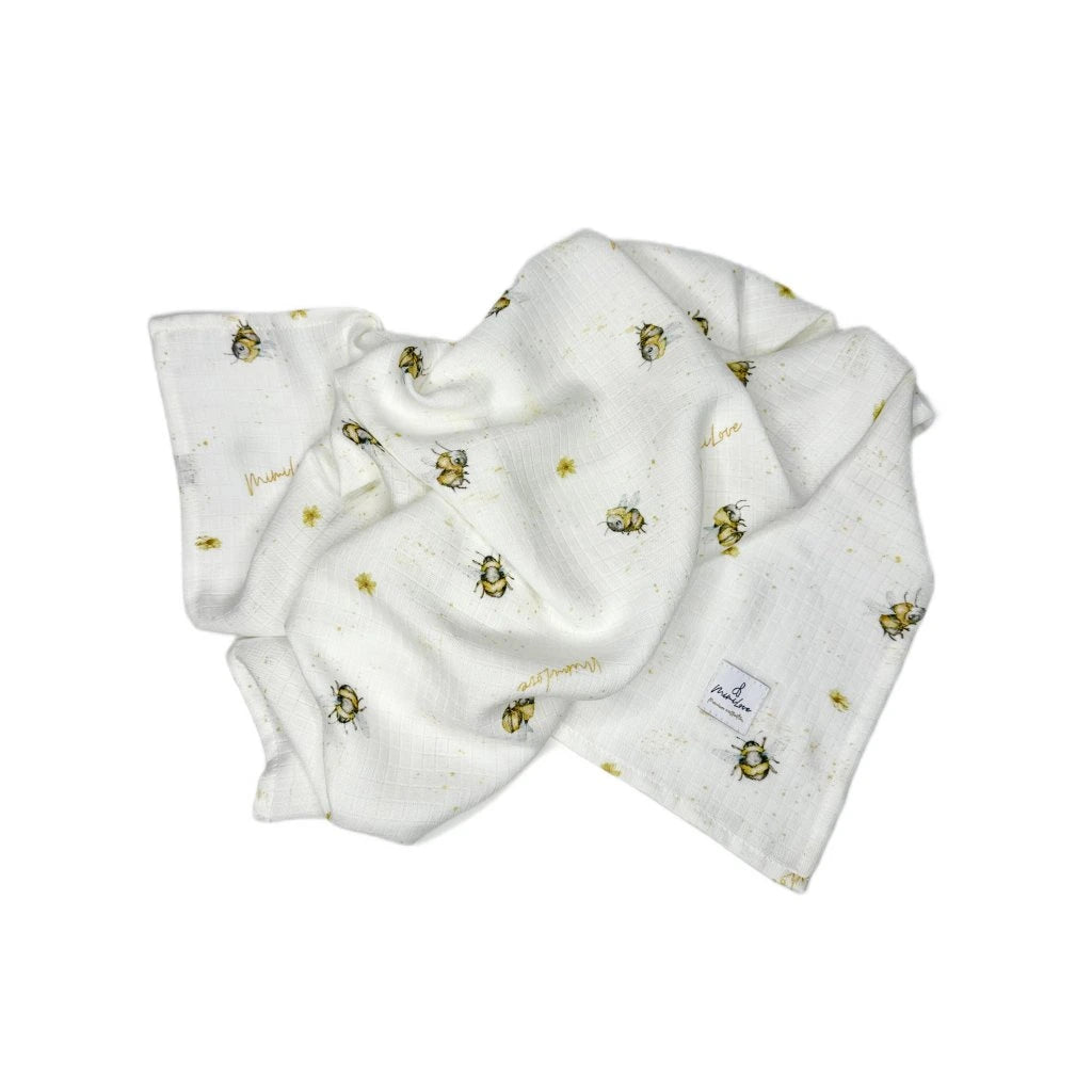 Musselin-Mullwindel 75 x 75 cm Hummeln
