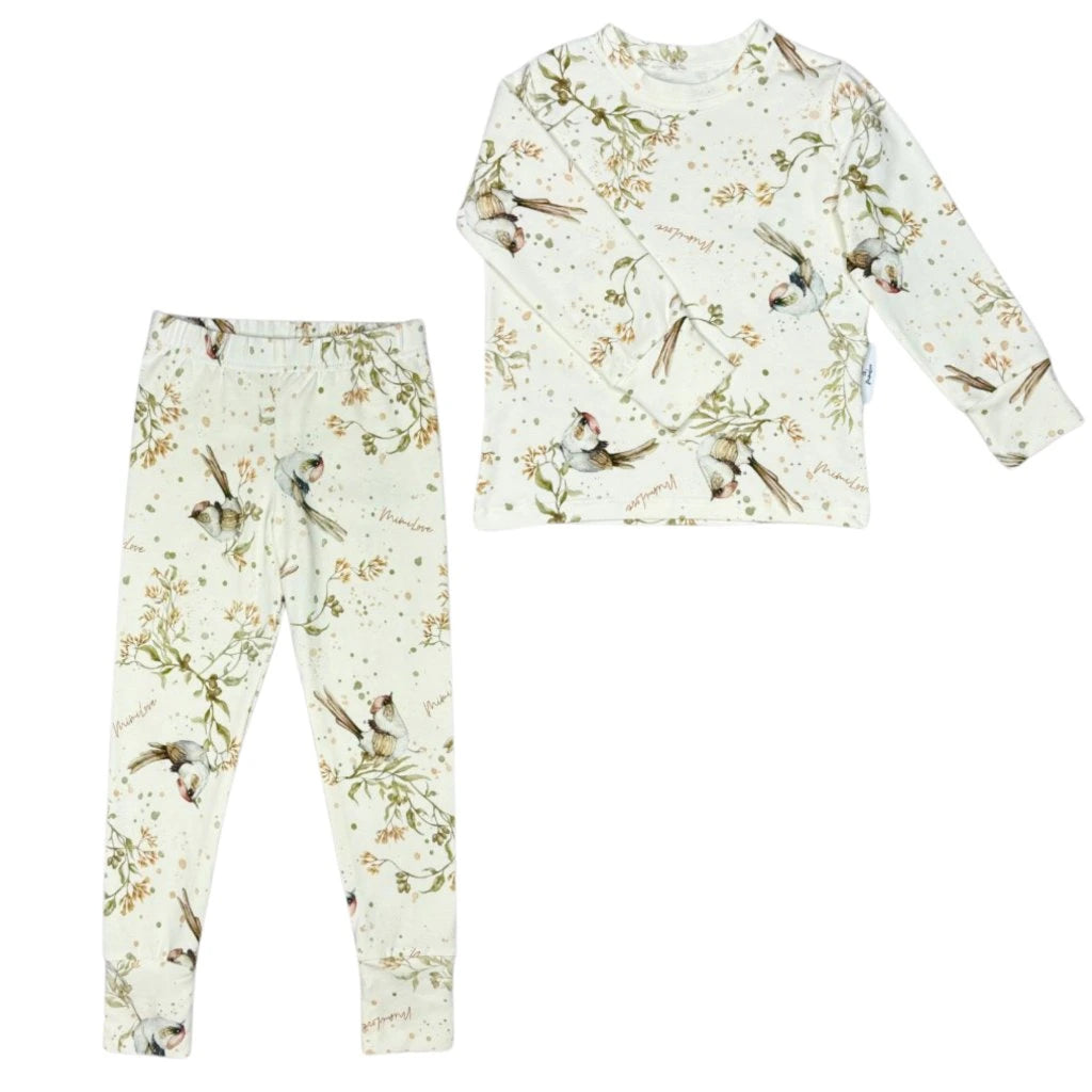 Langarm-Pyjama Golden Birds