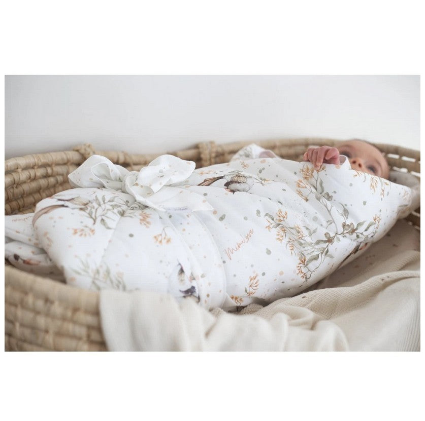 Babyhorn / Babymatte aus Baumwolle Golden Birds