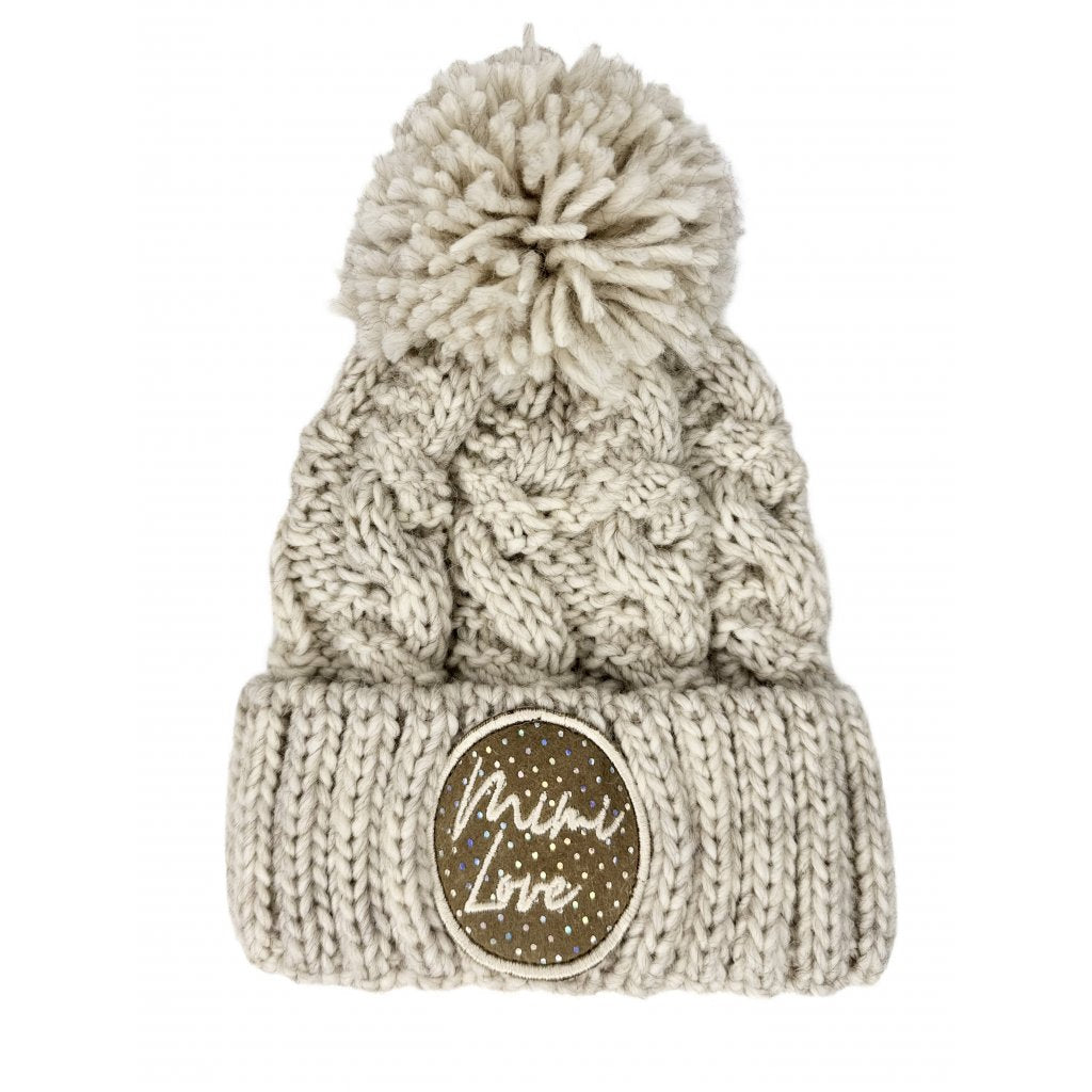 Wintermütze LOGO GLITZER Gr. 2 – 10 Jahre Beige
