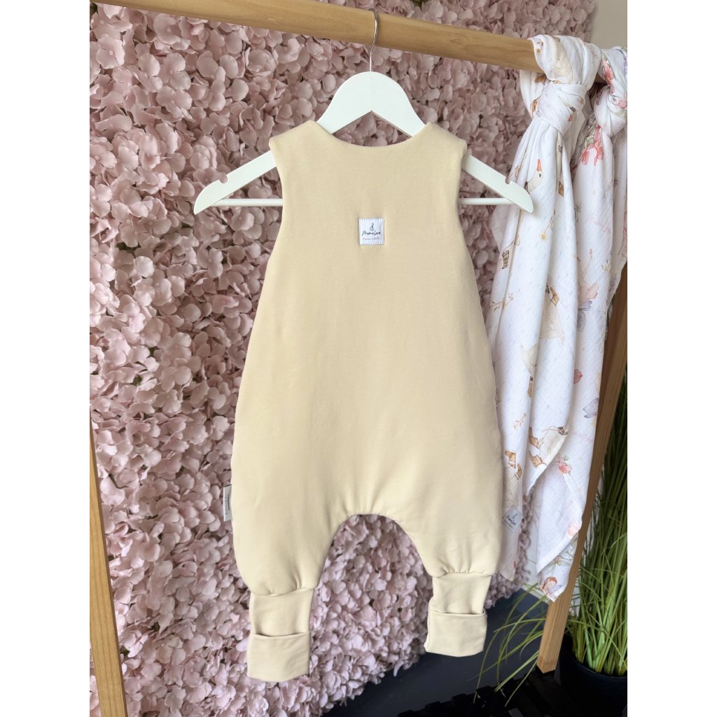 Baumwoll-Schlafsack mit Beinen für Kinder 09 - 36 Monate - Beige