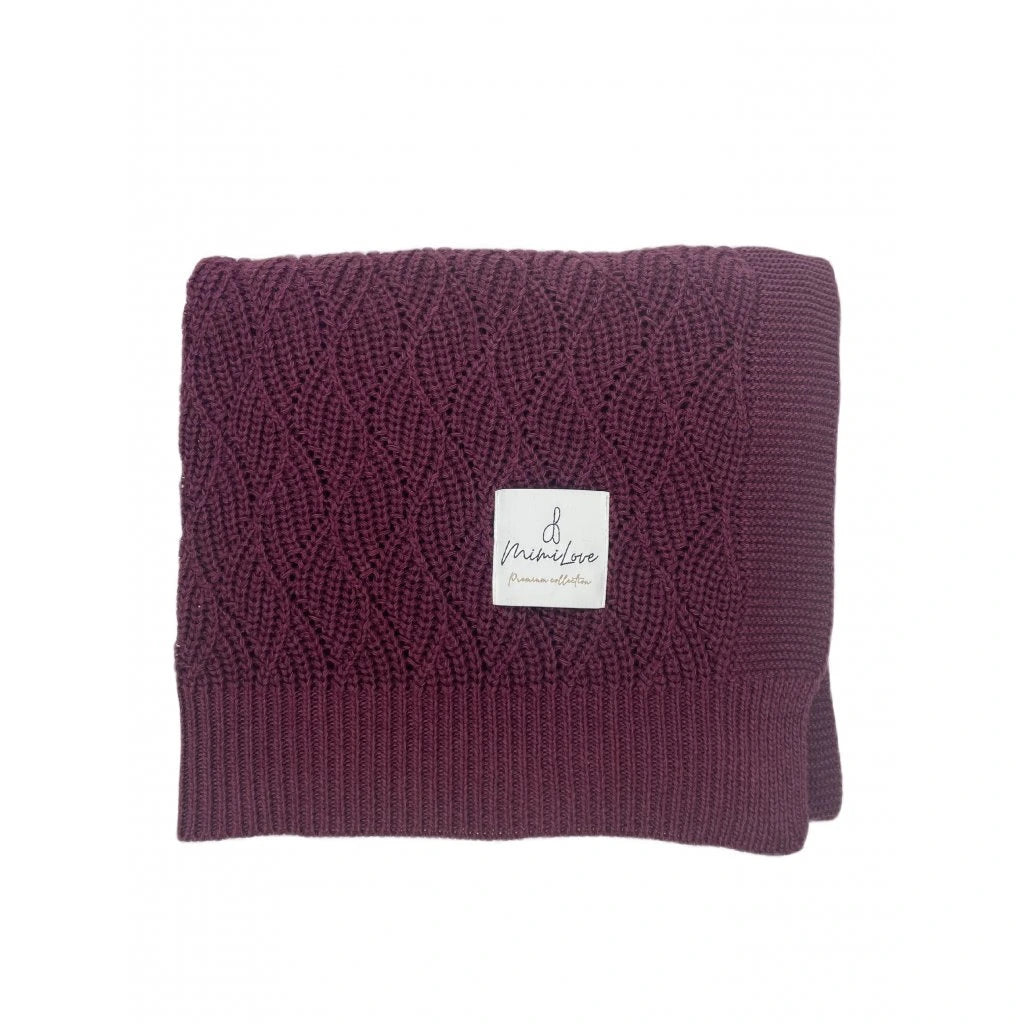 Bambusdecke HARMONY Weinrot