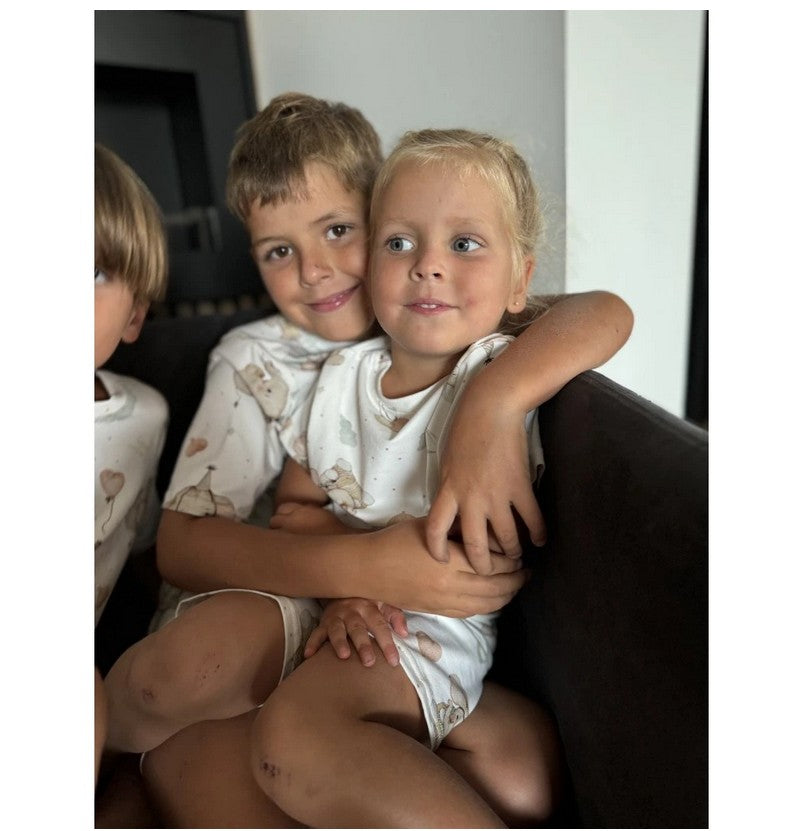 Kurzarm-Pyjama Elefanten