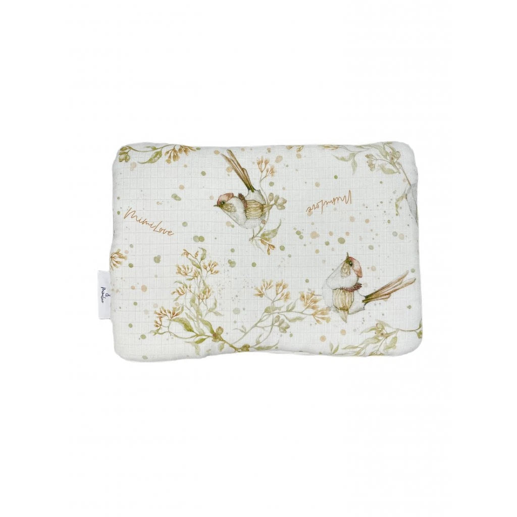 Baumwoll-Musselinkissen Golden Birds