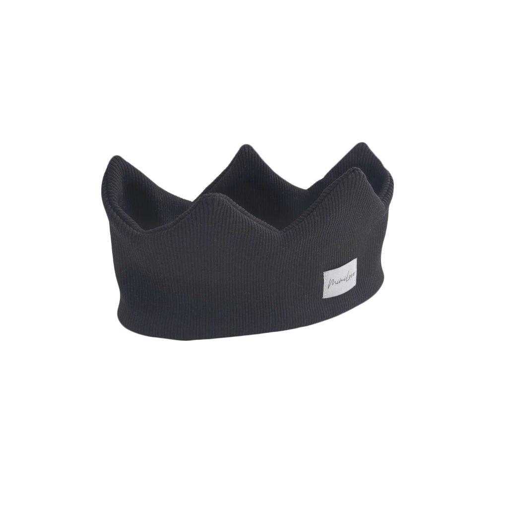 Baumwoll-Stirnband Krone 4- 8 Jahre - Graphit