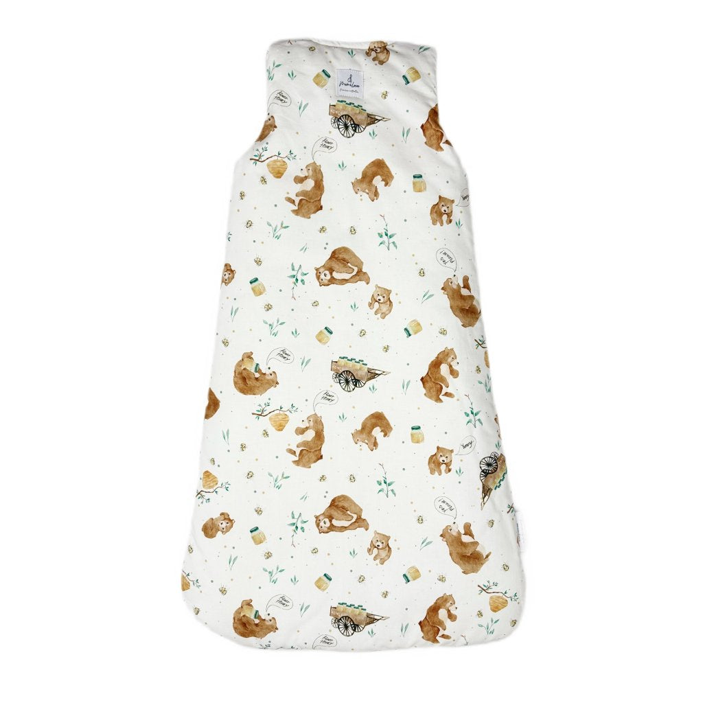 Baumwoll-Schlafsack für Kinder 04 - 18 Monate - Honig Teddybär