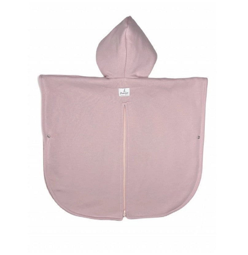 Isolierter Autositz-Poncho für große Kinder - Puderrosa
