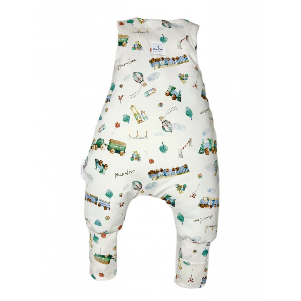 Leichter Schlafsack mit Beinen 09 - 36 Monate - Züge White