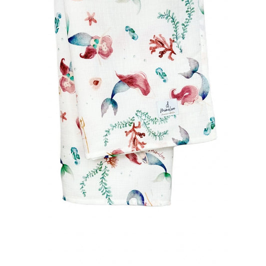 Musselin-Mullwindel 75 x 75 cm Meerjungfrau