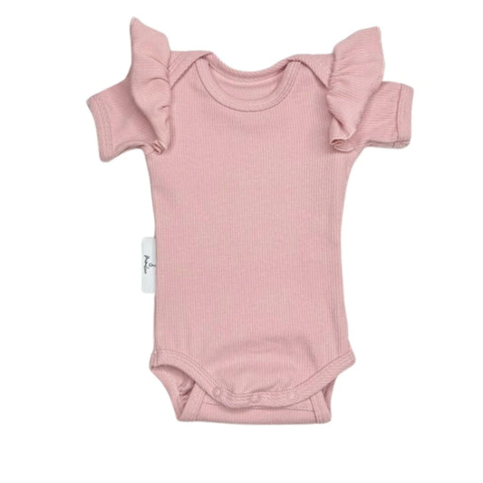 Baby Kurzarmbody mit Rüschen ROSA