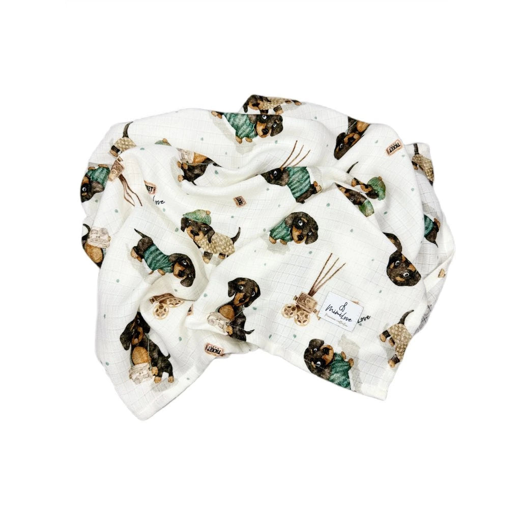 Musselin-Mullwindel 75 x 75 cm Hunde