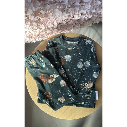 Langarm-Pyjama Ozean Blue