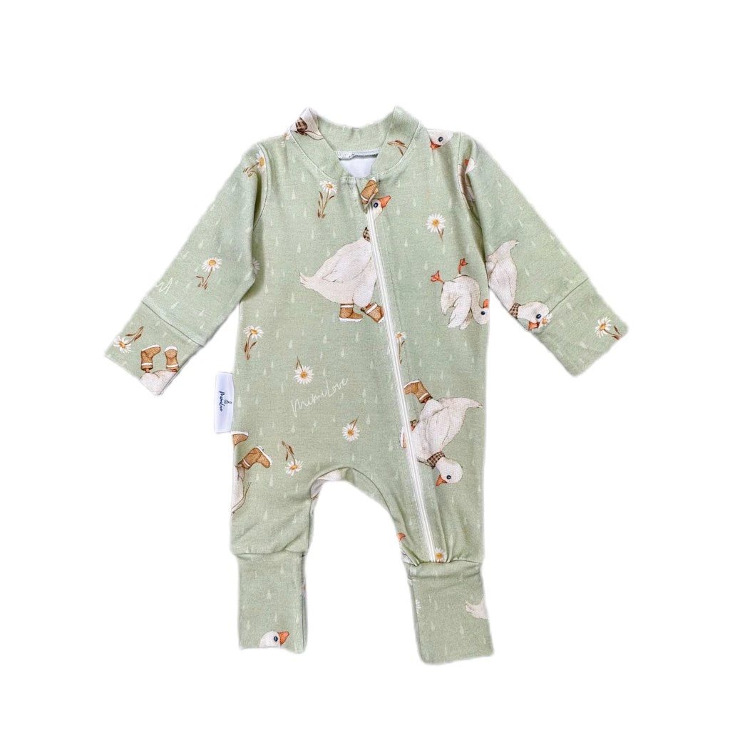 Baumwoll-Overall für Kleinkinder Gänse
