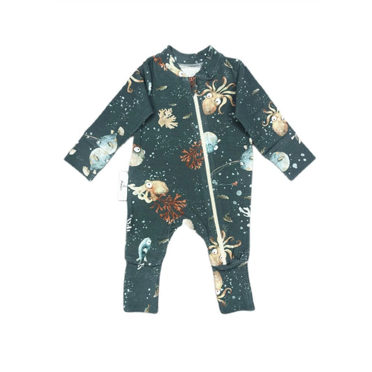 Baumwoll-Overall für Kleinkinder Ozean Blue