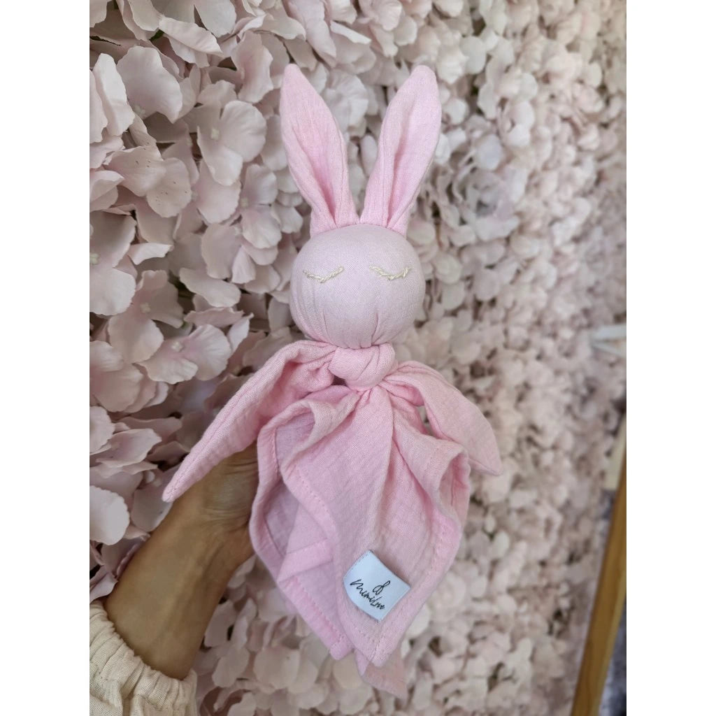 Musselin-Schmusetuch Hase Zuckerwatte