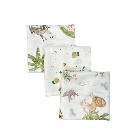 Set aus Musselintüchern Safari & Honig - 2 + 1 Gratis