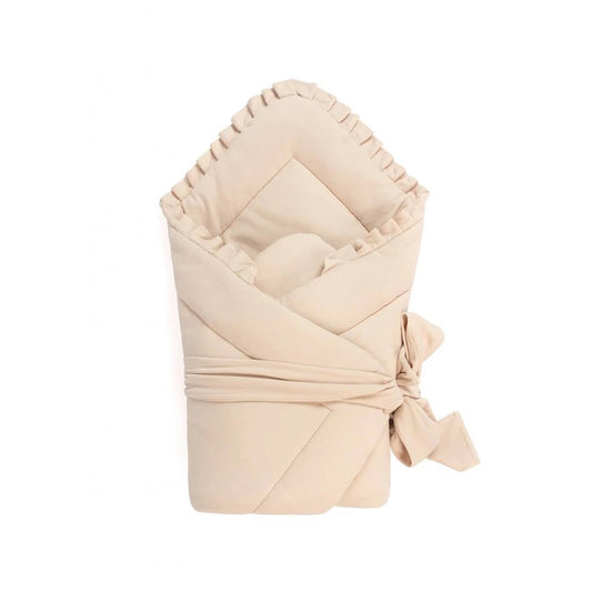 Babyhorn / Babymatte aus Bambus mit Rüschen / Beige