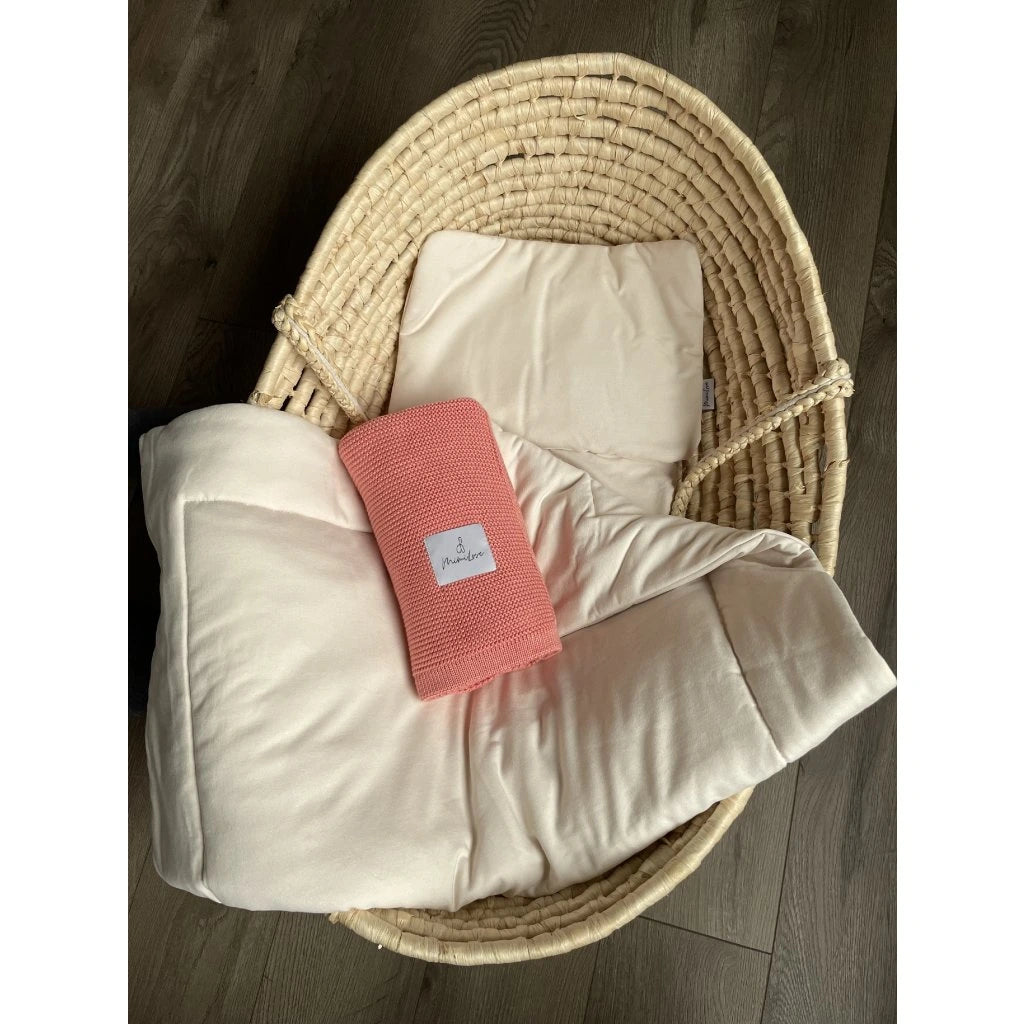 Bambus Kissen- und Bettdeckenset Beige