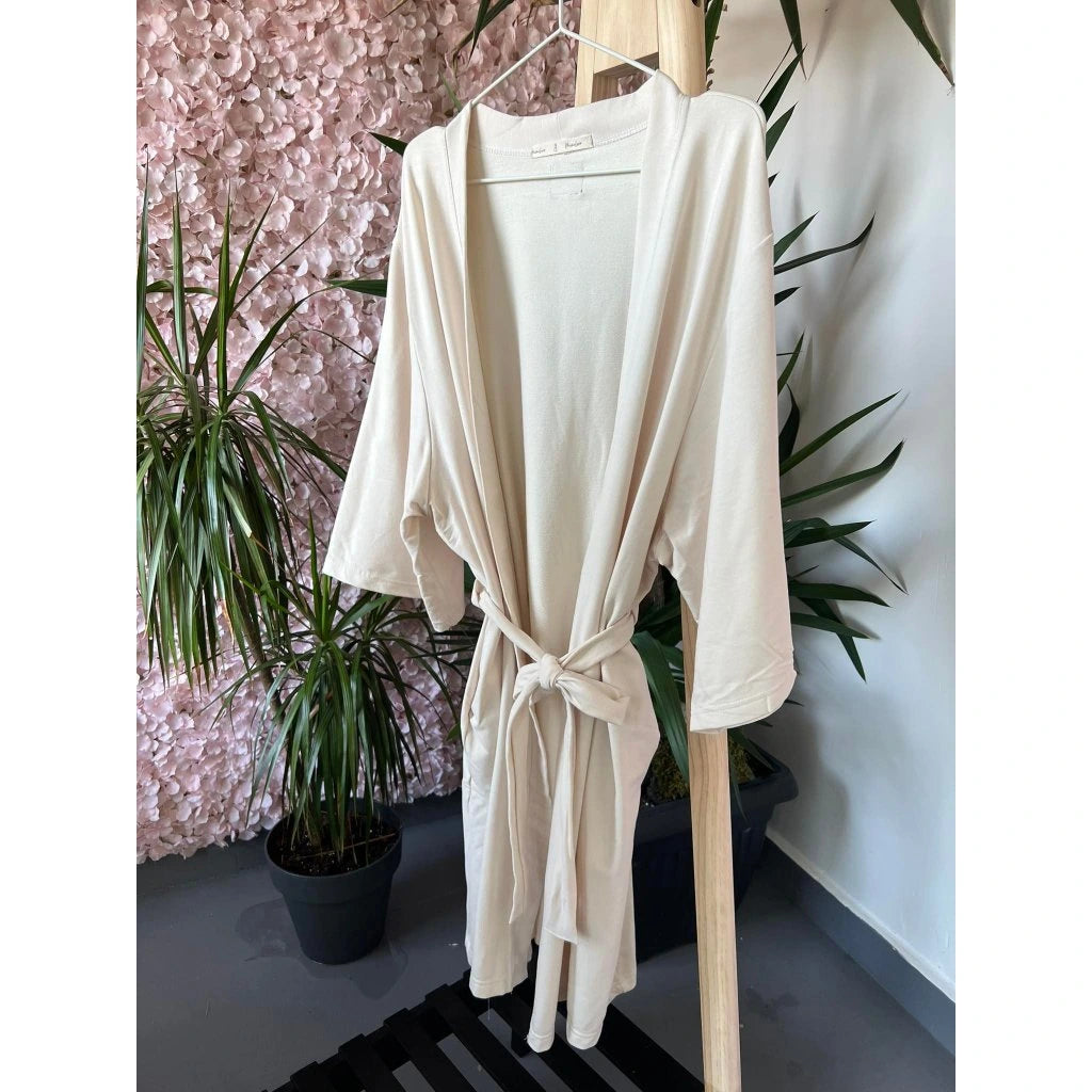 Eleganter Damenbademantel Beige