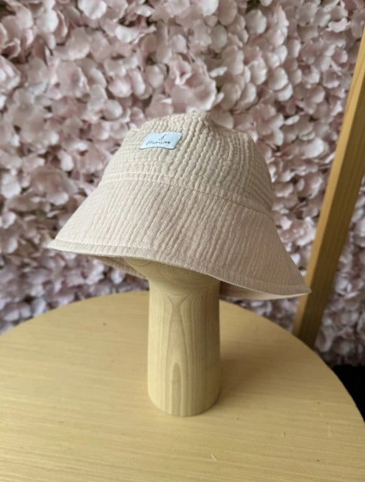 Musselin Sonnenhut - Helles Beige