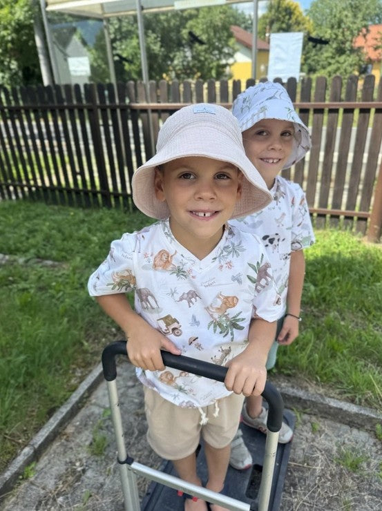 Musselin Sonnenhut - Helles Beige