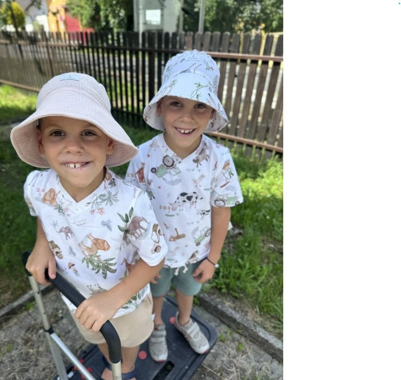 Musselin Sonnenhut - Helles Beige