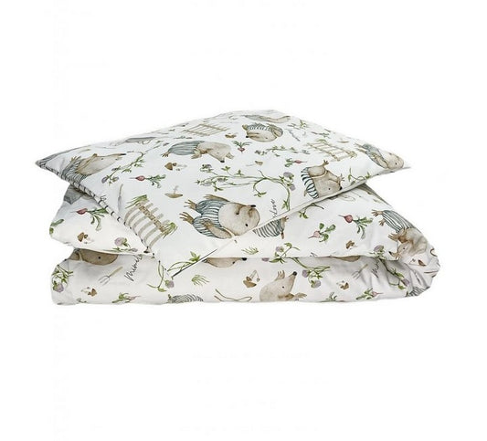 Bettwäsche-Set 140 x 200 cm Maulwurf Weiß