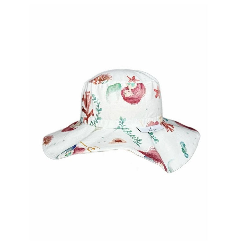 Baumwollhut mit Schleife - Meerjungfrau