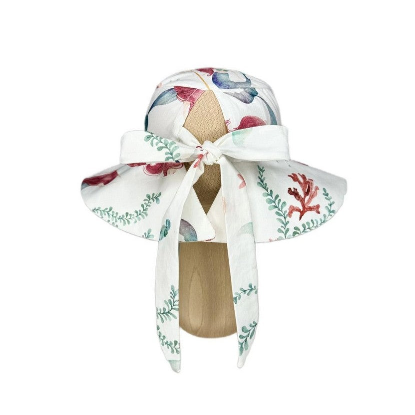 Baumwollhut mit Schleife - Meerjungfrau