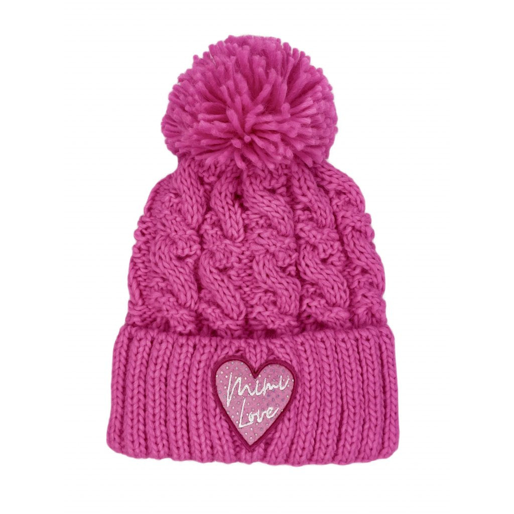 Wintermütze GLITZER HERZ Gr. 2 – 10 Jahre Pink