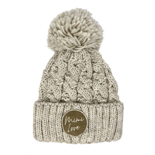 Wintermütze LOGO Gr. 2 – 10 Jahre Beige