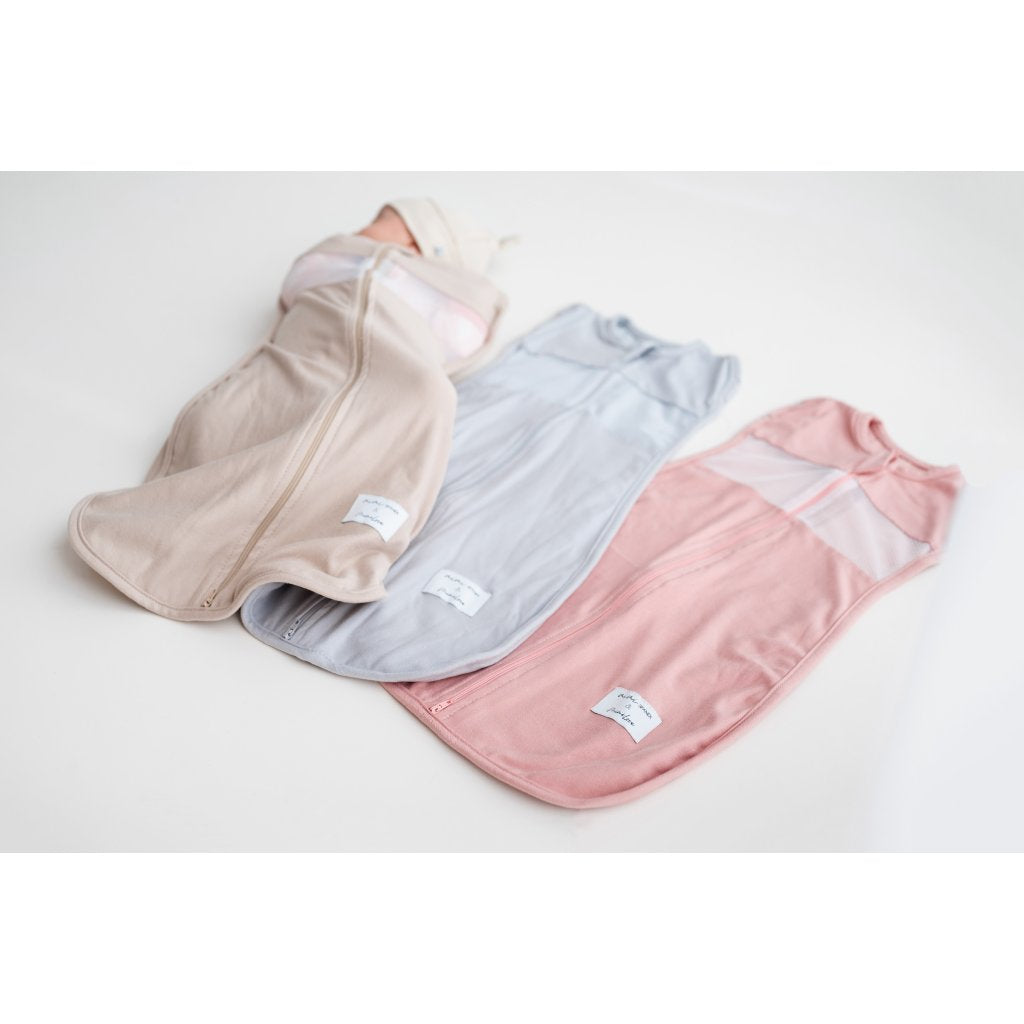 Swaddler (Schlafsack mit Netzteil) Puderrosa