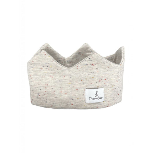 Baumwoll-Stirnband Krone 6 - 24 Monate – Bunter Melir mit Punkten