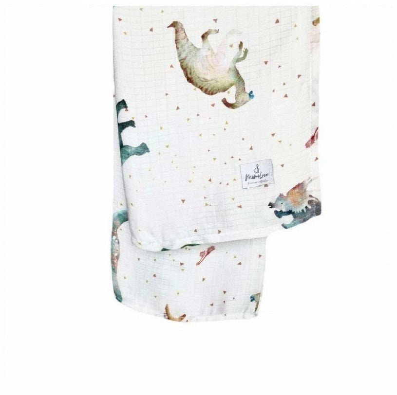 Musselin-Mullwindel 100 x 100 cm Dino