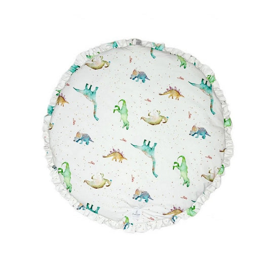 Spieldecke Dino White / Hellgrau
