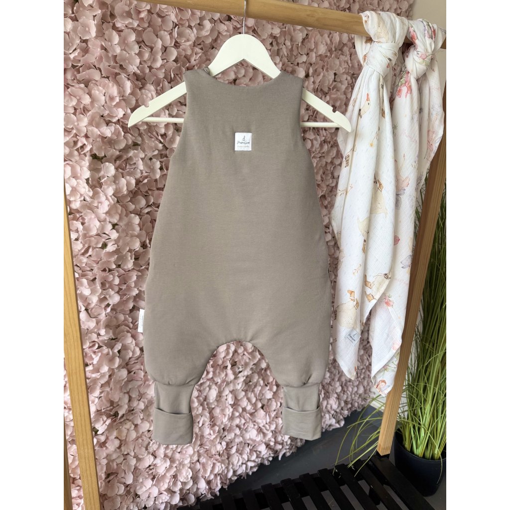 Baumwoll-Schlafsack mit Beinen für Kinder 09 - 36 Monate - Dunkelgrau