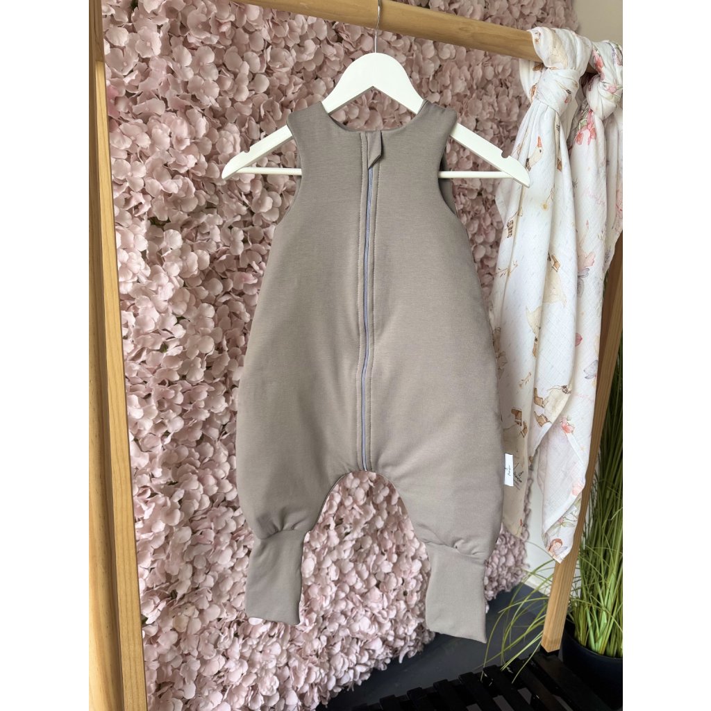 Baumwoll-Schlafsack mit Beinen für Kinder 09 - 36 Monate - Dunkelgrau