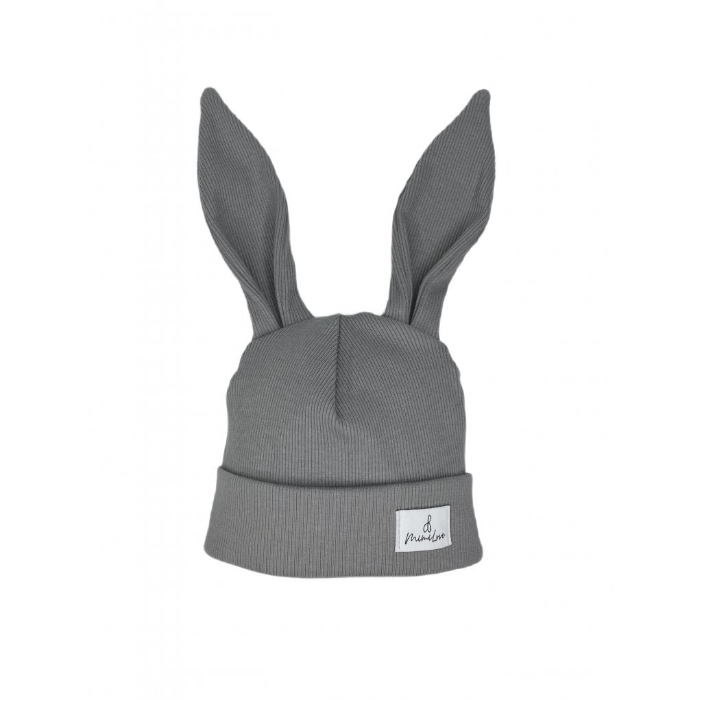 Übergangsmütze Hase Dunkelgrau