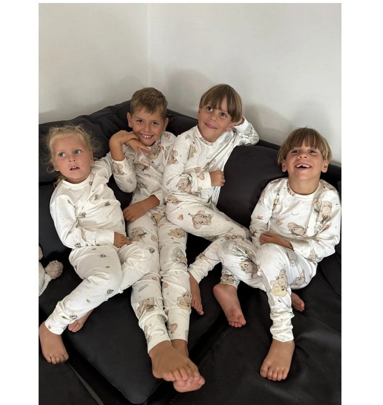 Langarm-Pyjama Elefanten