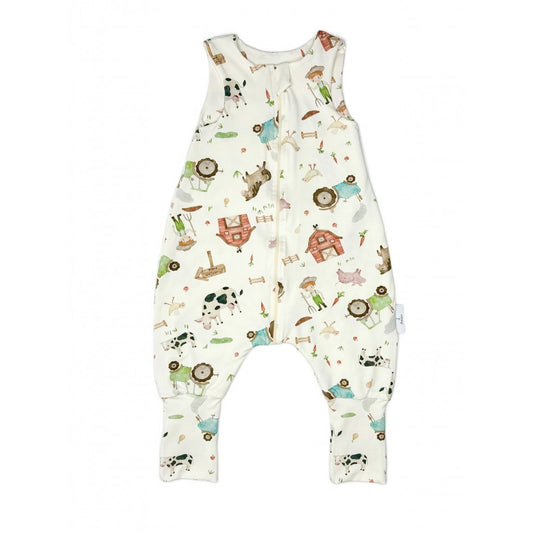 Leichter Schlafsack mit Beinen 09 - 36 Monate - Farmer Weiß
