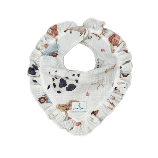 Baby Lätzchen - Farmer White aus Musselin